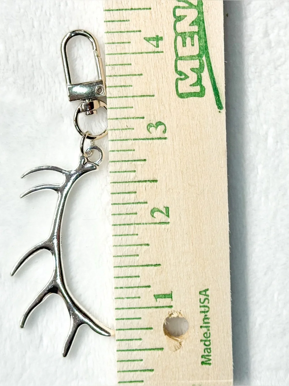 Silver Antler Keychain / Bag Charm – Deer Elk Outdoor